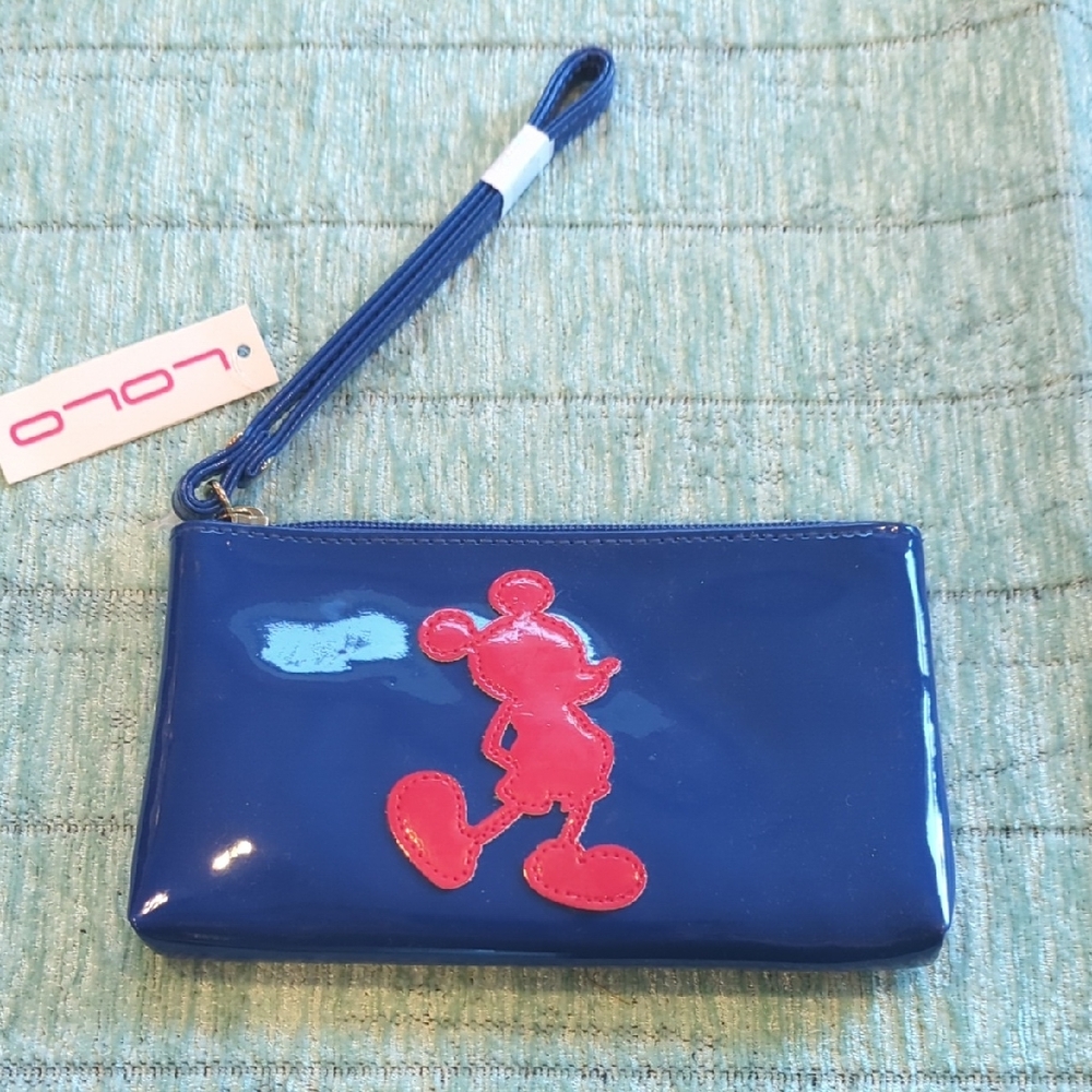 Disney Blue and Red Mickey Mouse Wristlet